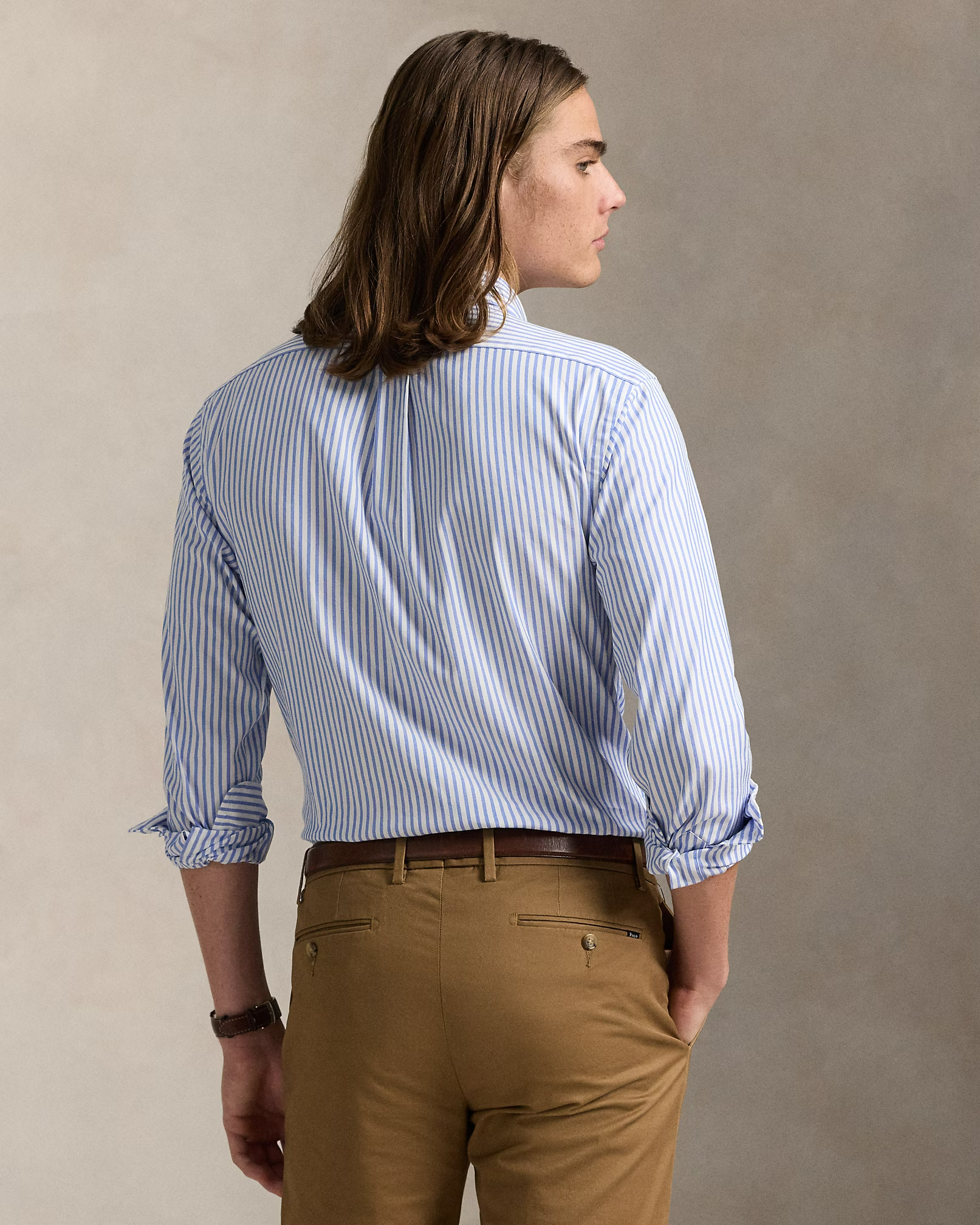 Chemise Oxford rayée stretch Custom Fit